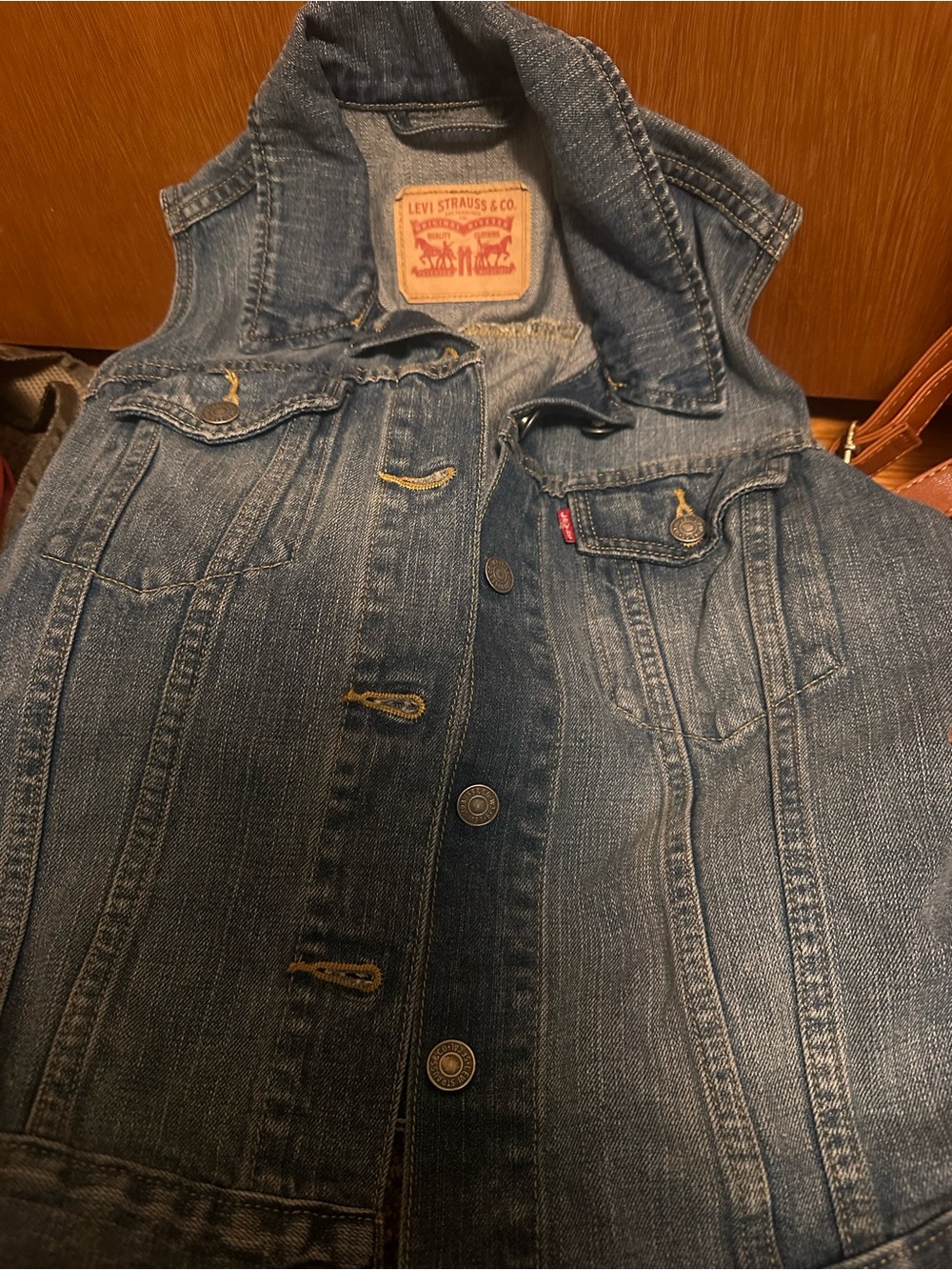 Levi's Blue Denim Vest - Classic Workwear Style
